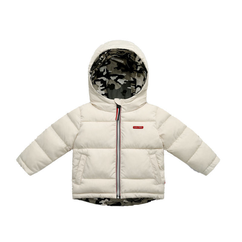 Veste d'hiver rembourrée à double face pour enfants