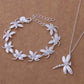 Bracelet collier libellule plaqué argent