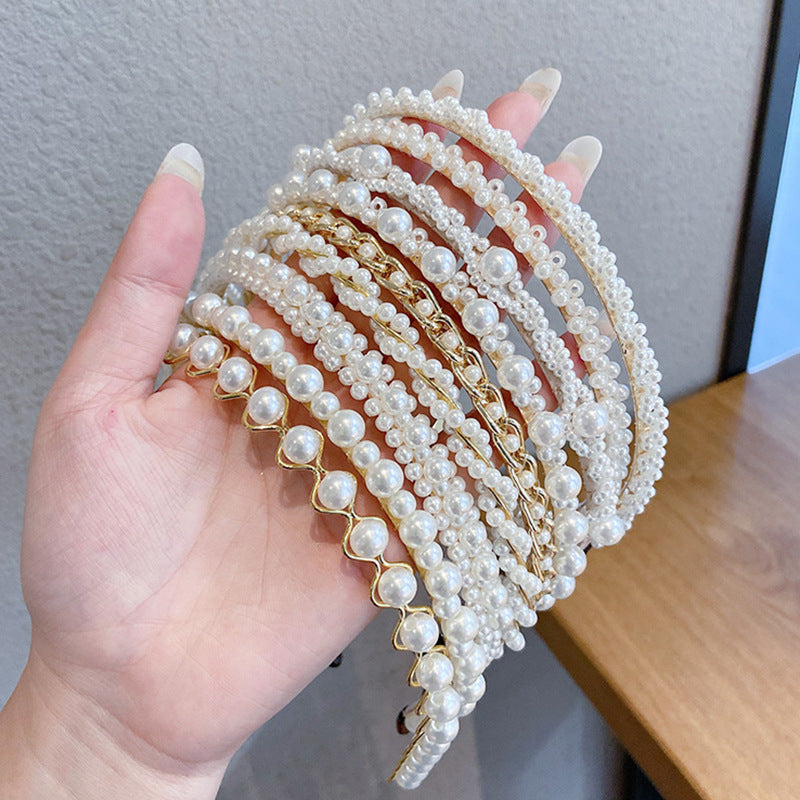 Bandeau de cheveux en perles fines