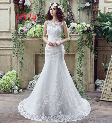Robe de mariée sirène sexy en dentelle