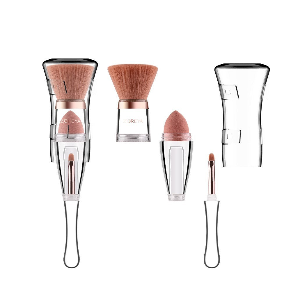 Brosse de maquillage multifonctionnelle trois-en-un