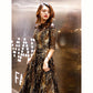 Robe De Soiree Evening Dress Gold Sequined Crystal