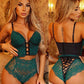 Body deux pièces en dentelle avec culotte et bretelles