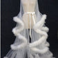 robe soirée en fourrure, transparente, sexy, pour femmes matures, chemises de nuit, longues robes de mariée