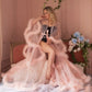 robe soirée en fourrure, transparente, sexy, pour femmes matures, chemises de nuit, longues robes de mariée