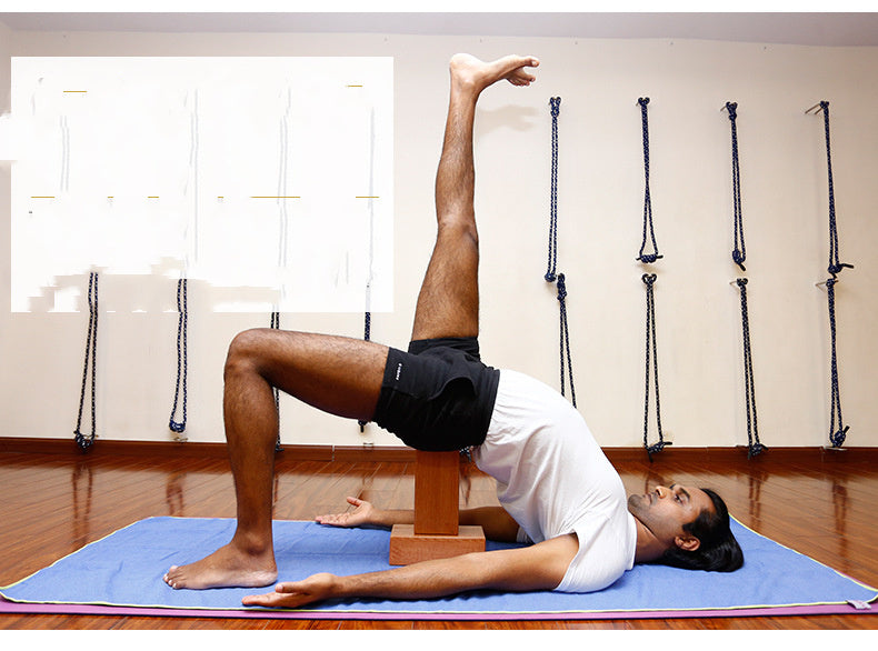 Brique en bois massif pour Yoga. Pièce entière anti-glissement