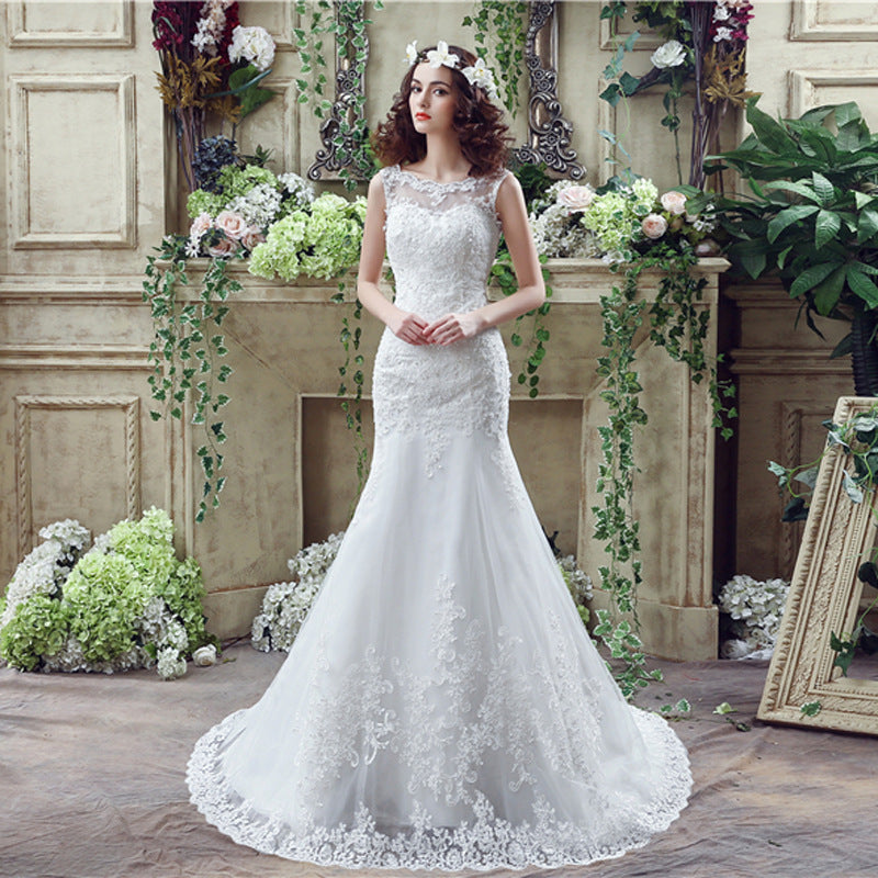 Robe de mariée sirène sexy en dentelle