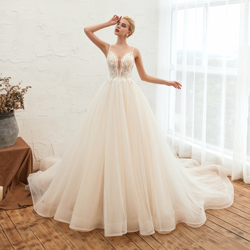 Robe de mariée de luxe Starry Sky, queue fine et sans bavure, Dream Master