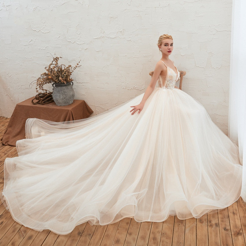 Robe de mariée de luxe Starry Sky, queue fine et sans bavure, Dream Master