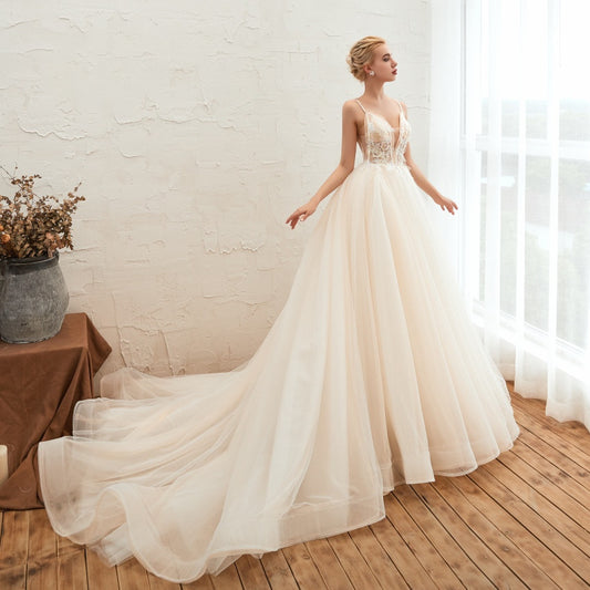Robe de mariée de luxe Starry Sky, queue fine et sans bavure, Dream Master