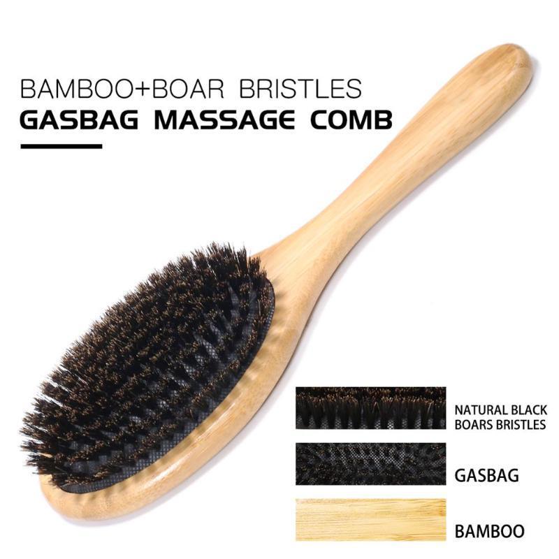 Brosse à cheveux en poils de sanglier