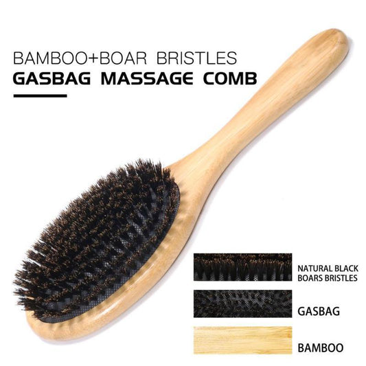 Brosse à cheveux en poils de sanglier