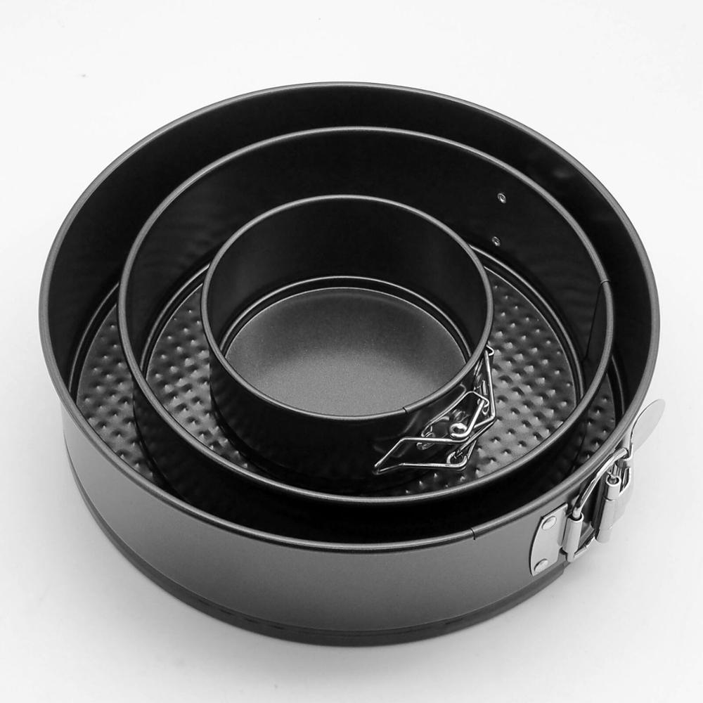 Ensemble de 3 moules à gâteaux antiadhésifs, moules à pâtisserie ronds à charnière