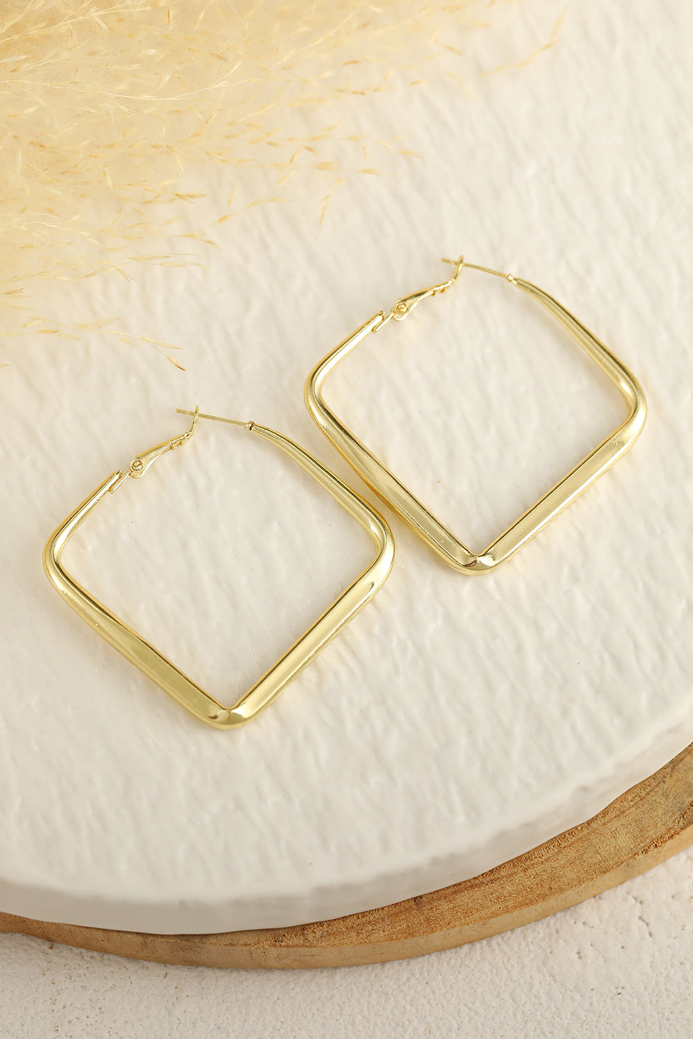 Boucles d'oreilles or Chunky Square