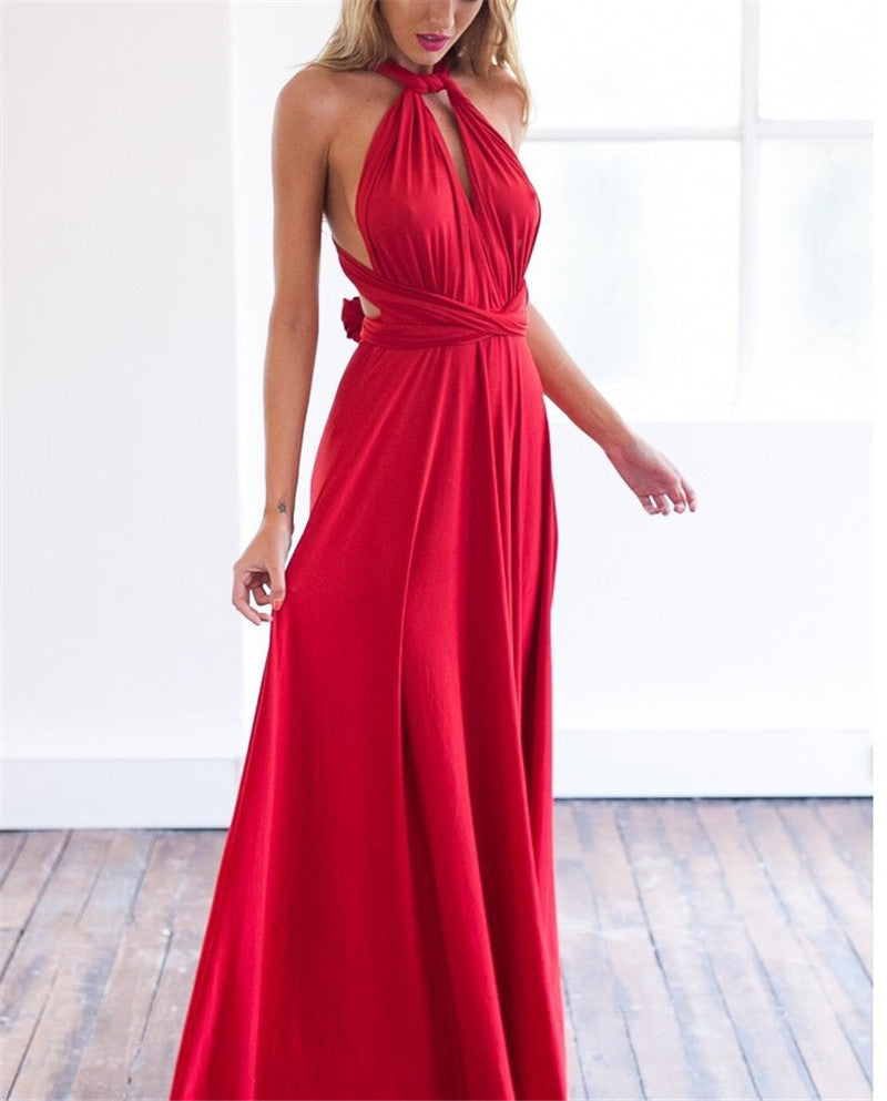 Robe longue style bohème pour femme, tenue de soirée à bandes