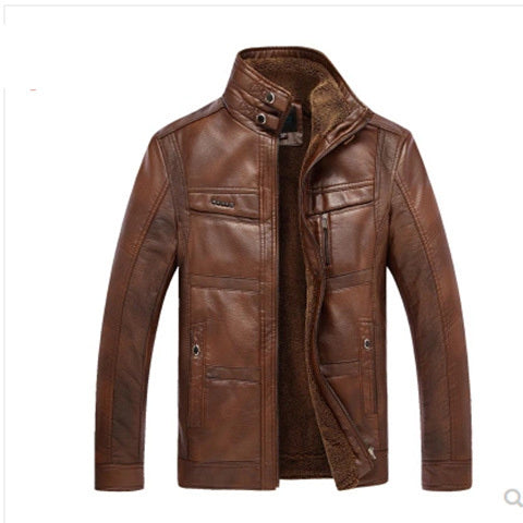 Veste d'hiver en cuir pour homme