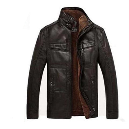 Veste d'hiver en cuir pour homme