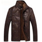 Veste d'hiver en cuir pour homme