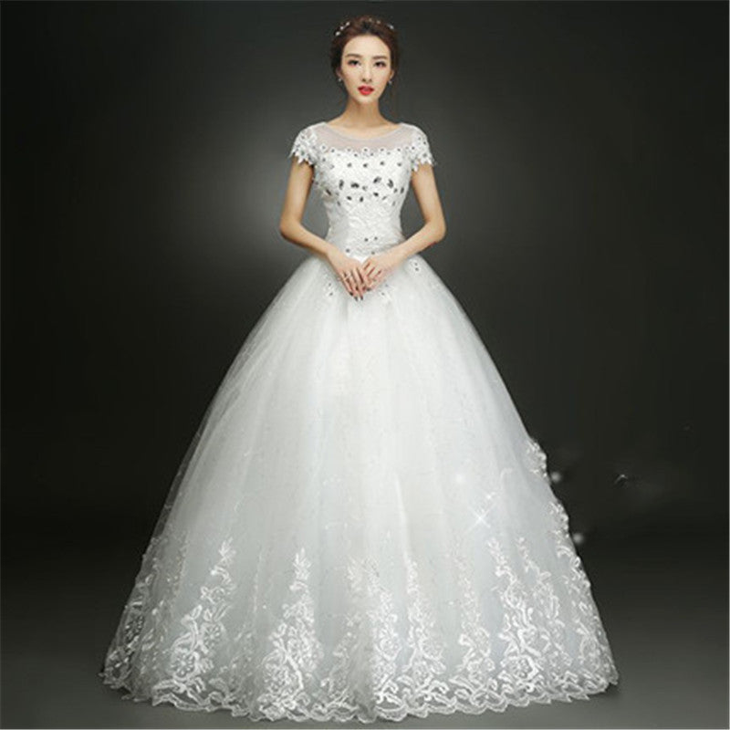 Robe de mariée Manches de mariée Robe de mariée était mince et mince