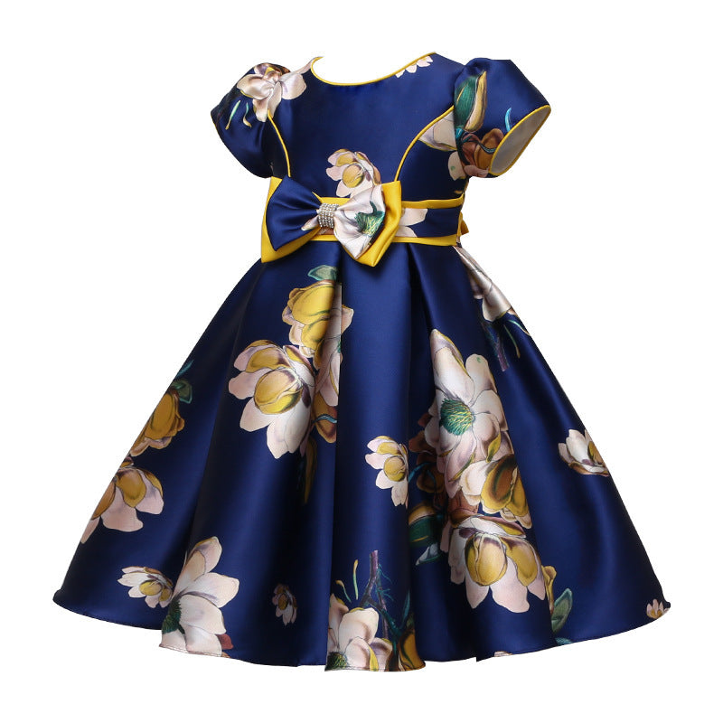 Robe de soirée brodée et moelleuse, robe de princesse, costume de maternelle, robe pour fille
