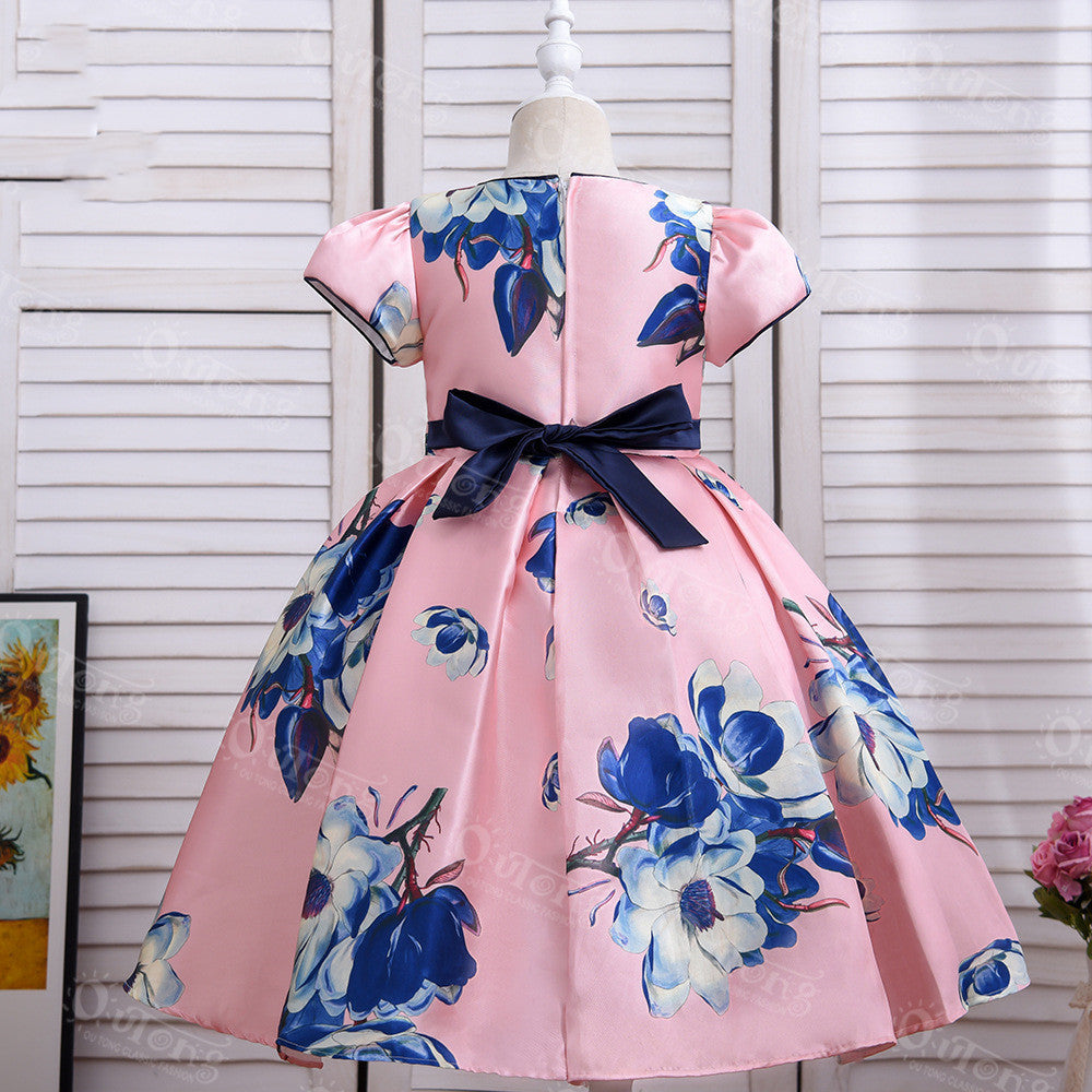 Robe de soirée brodée et moelleuse, robe de princesse, costume de maternelle, robe pour fille
