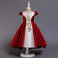 Robe de soirée brodée et moelleuse, robe de princesse, costume de maternelle, robe pour fille