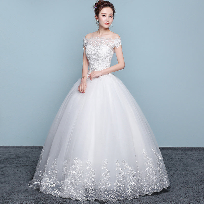 Robe de mariée Qidi robe de mariée à épaules dénudées