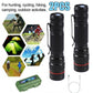 Lampe de poche LED rechargeable 3 modes torche zoomable câble USB