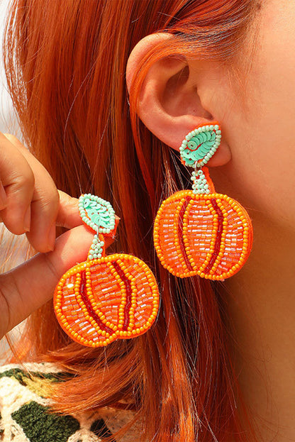 Pendants d'oreilles Orange Halloween