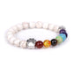 Bracelet en pierre naturelle colorée blanc bleu amour petit et cœur