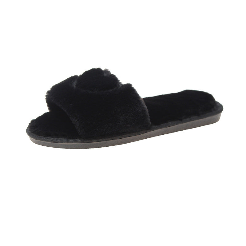 Chaussons en peluche pour femme