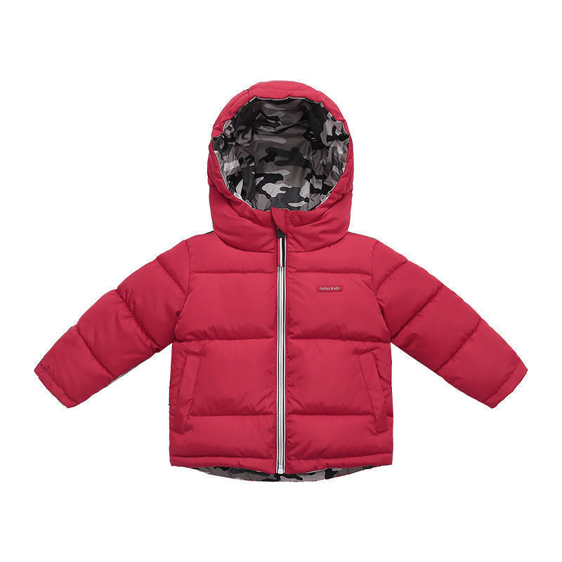 Veste d'hiver rembourrée à double face pour enfants