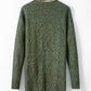 Robe chasuble à épaulettes en maille torsadée vert brumeux