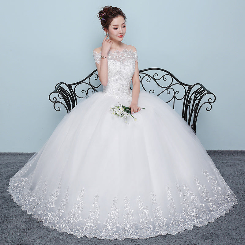 Robe de mariée Qidi robe de mariée à épaules dénudées