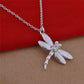 Bracelet collier libellule plaqué argent