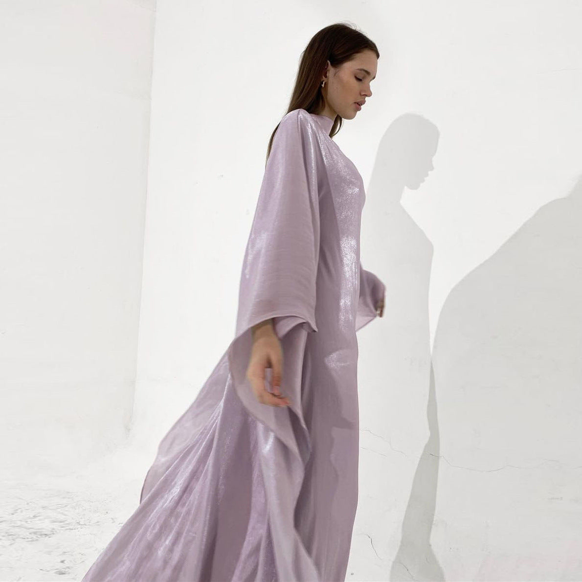 Robe soirée ample turque en polyester pour femme