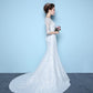 Robe de mariée queue de poisson à la taille