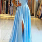 Robe de soirée, robe de bal, formelle, simple, fendue