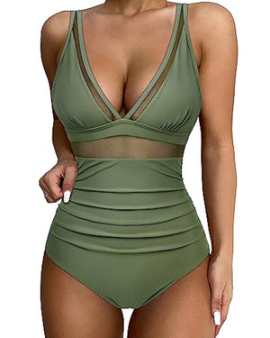 Maillot 1 Pièce Femme – Taille Haute, Sexy & Découpé