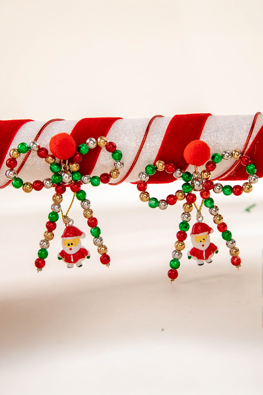 Boucles d'oreilles Racing Red Christmas Santa