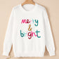 Pull en tricot à col rond Merry & Bright à paillettes blanches