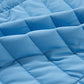 Gilet polaire bleu ciel à col en peluche matelassé et zippé