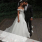 Robe de mariée amovible en dentelle