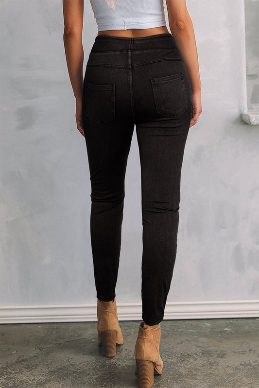 Leggings en denim extensible avec poche arrière