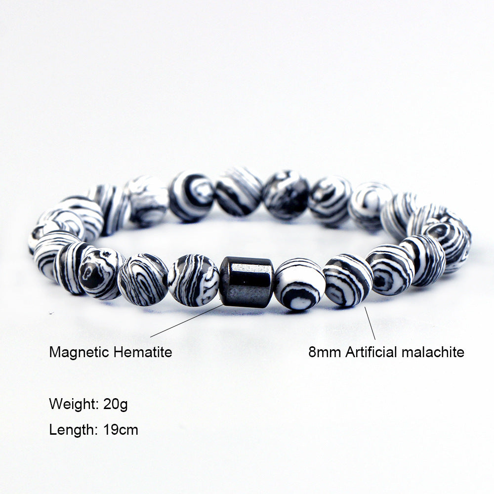 Bracelet œil de tigre en pierre noire