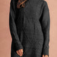 Robe chasuble à épaulettes en maille torsadée vert brumeux