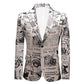 Costume imprimé journal pour homme