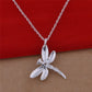 Bracelet collier libellule plaqué argent