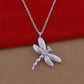 Bracelet collier libellule plaqué argent