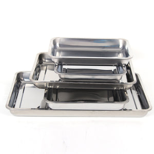 Plateaux de stockage en acier inoxydable carrés ou rectangulaires